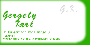 gergely karl business card